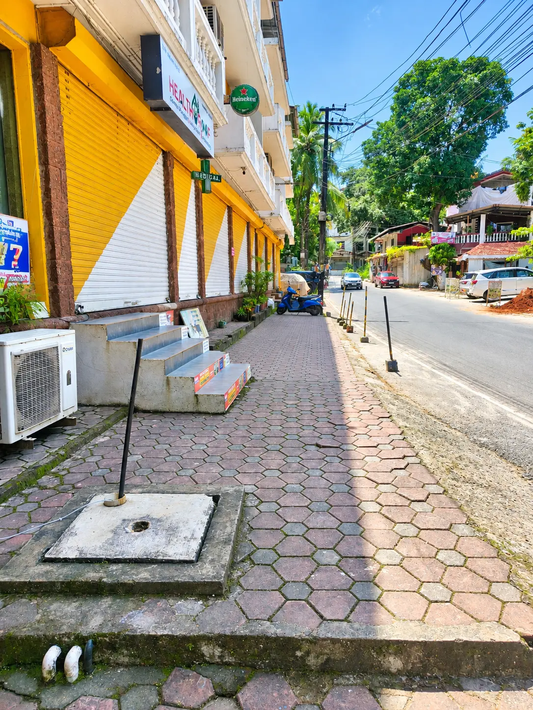 Hotel Viva Baga car parking area in Goa