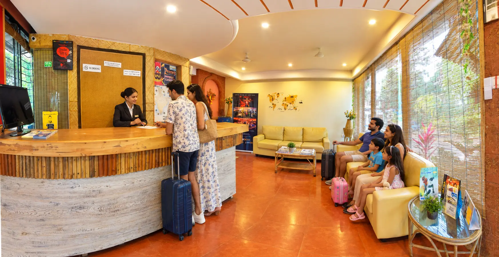 Reception desk at Hotel Viva Baga